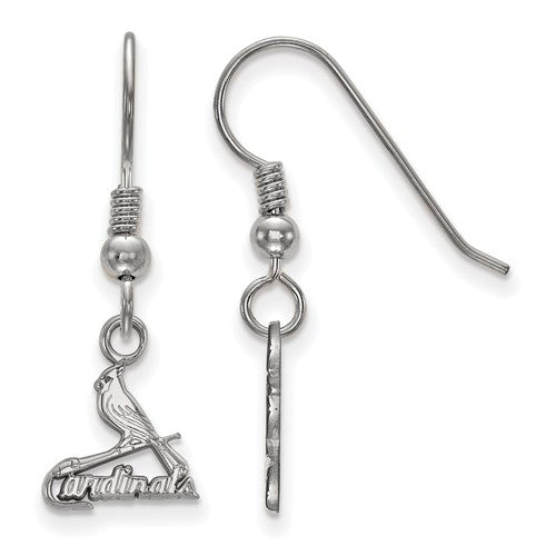 SS MLB  St. Louis Cardinals Bird and Bat Extra Small Dangle Earrings
