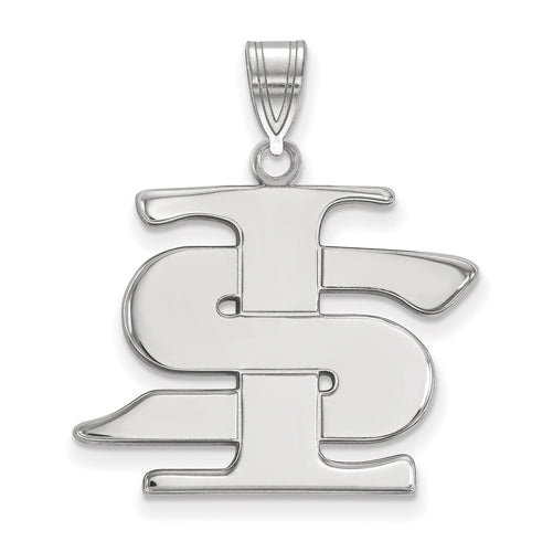 SS Indiana State U Large Interlocking IS Pendant