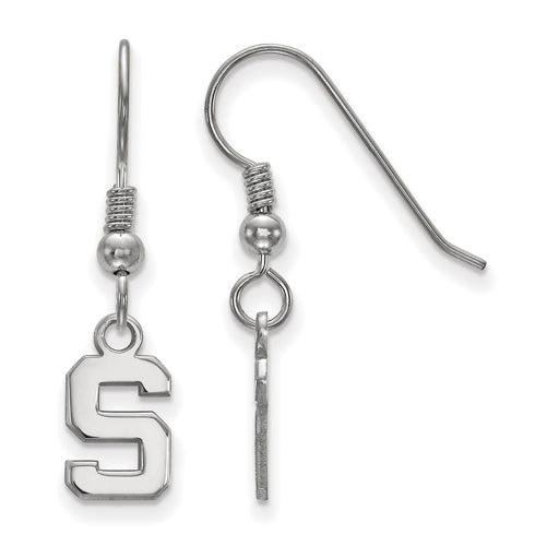 SS Michigan State University XS Dangle Letter S Earrings
