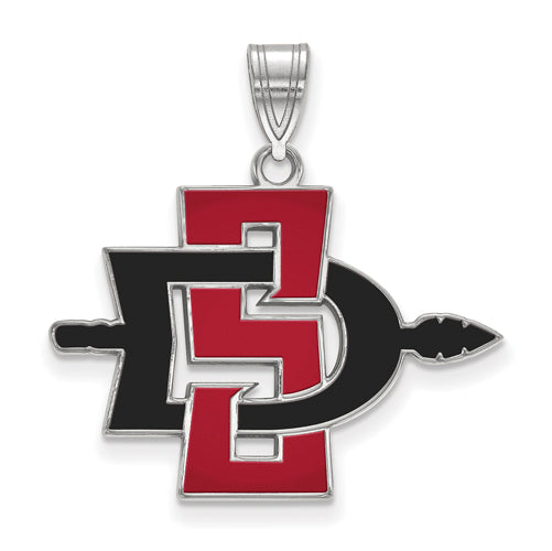 SS San Diego State Univ Large Enamel Pendant