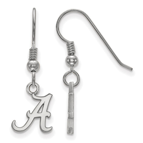 SS University of Alabama Letter A XS Dangle Wire Earrings