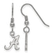 SS University of Alabama Letter A XS Dangle Wire Earrings