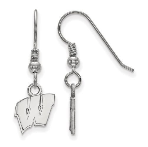 SS University of Wisconsin XS Letter W Dangle Earrings