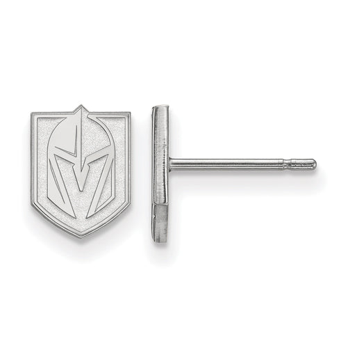 Sterling Silver Rh-plated LogoArt Vegas Golden Knights XS Post Earring