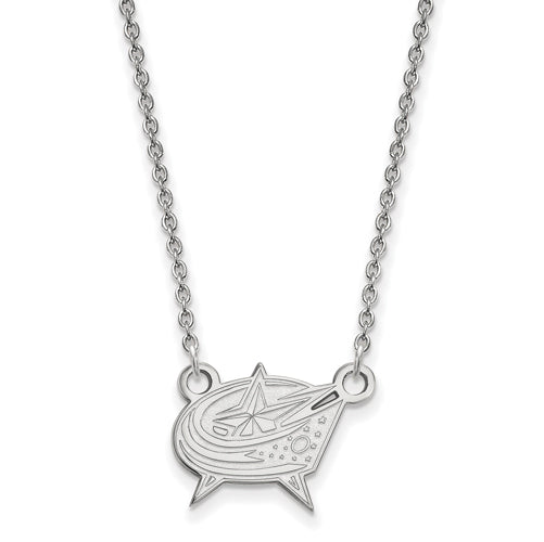 14kw NHL Columbus Blue Jackets Small Pendant w/Necklace