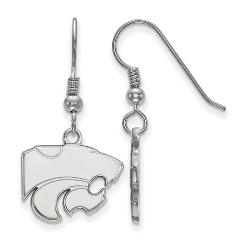 SS Kansas State University Small Dangle Wildcat Wire Earrings