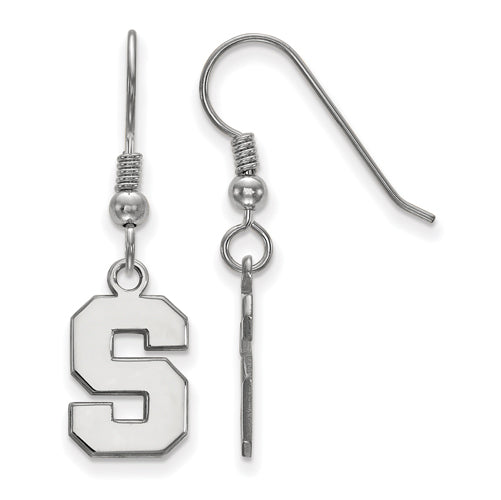 SS Michigan State University Small Dangle Letter S Earrings