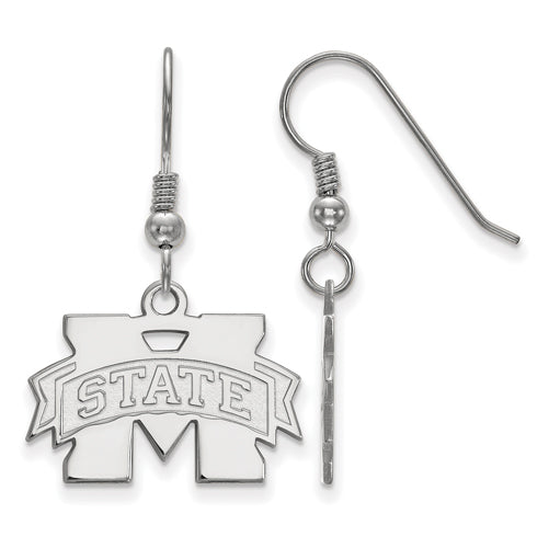 SS Mississippi State University Small M w/ STATE Dangle Earrings
