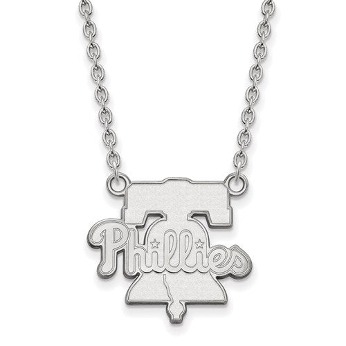 10kw MLB  Philadelphia Phillies Large Logo Pendant w/Necklace