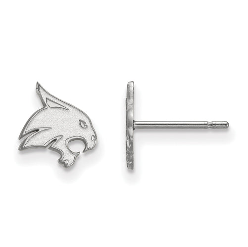14kw Texas State University XS Bobcat Post Earrings