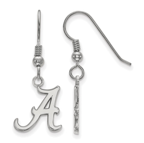 SS University of Alabama Letter A Small Dangle Wire Earrings