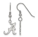 SS University of Alabama Letter A Small Dangle Wire Earrings