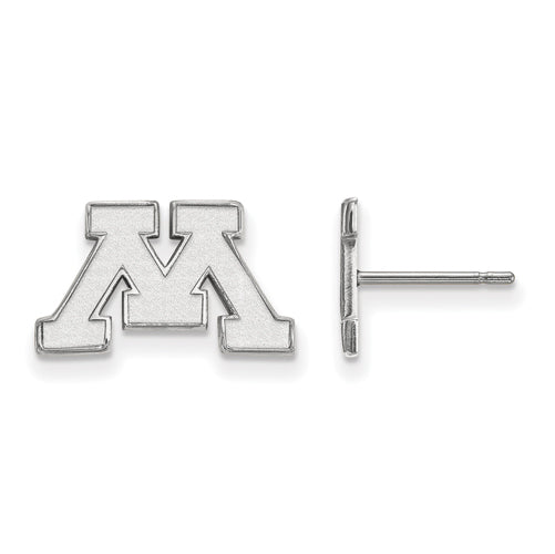 14kw University of Minnesota XS Post Letter M Earrings
