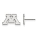 14kw University of Minnesota XS Post Letter M Earrings