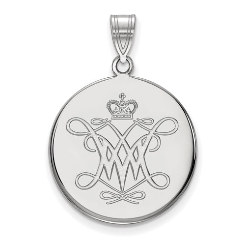 SS William And Mary Large Disc Pendant