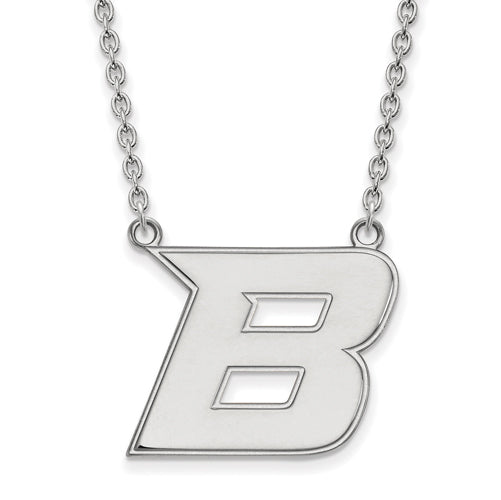 14kw Boise State University Large Letter B Pendant w/Necklace