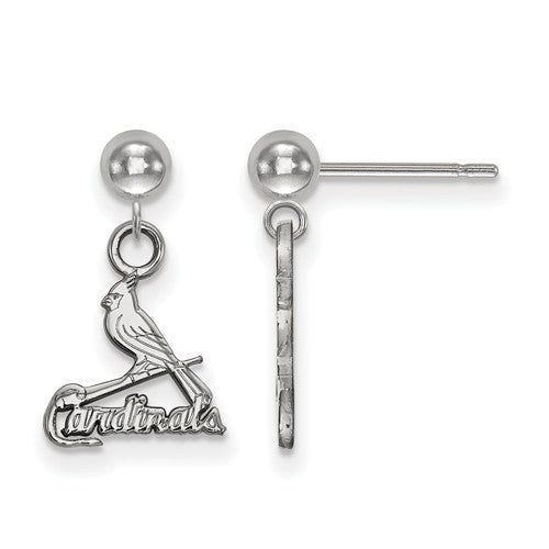 SS MLB  St. Louis Cardinals Dangle Ball Earrings