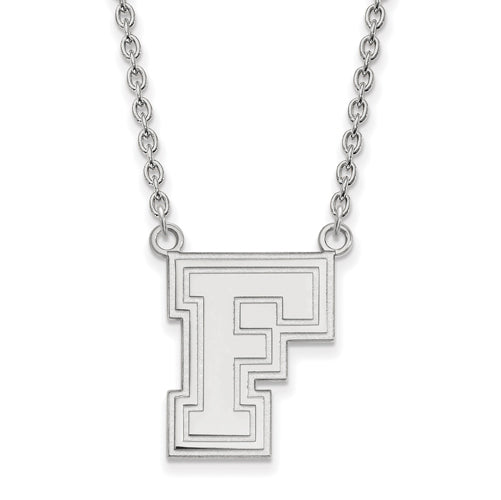 10kw Fordham University Large F Logo Pendant w/Necklace