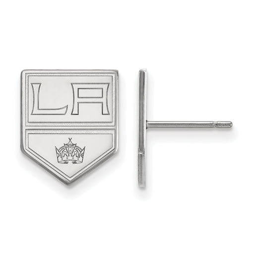 10k White Gold NHL Los Angeles Kings Small Post Earrings