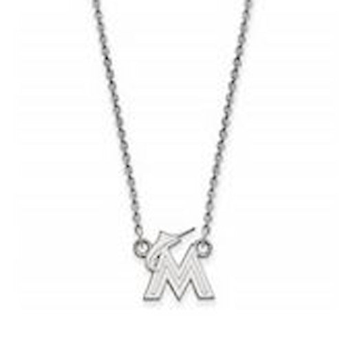 SS MLB  Miami Marlins Small Pendant w/Necklace