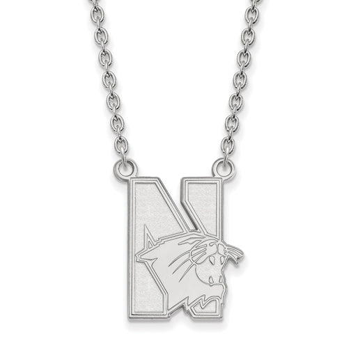 14kw Northwestern University Large Pendant w/Necklace
