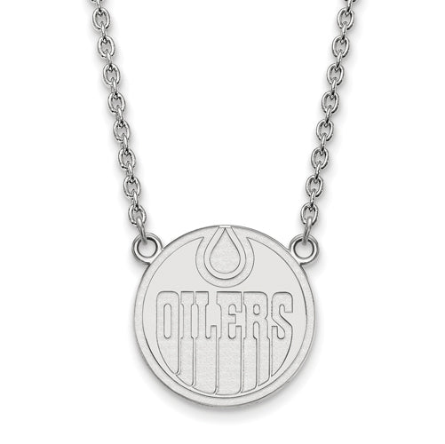 SS NHL Edmonton Oilers Large Pendant w/Necklace