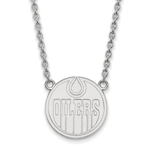 14kw NHL Edmonton Oilers Large Pendant w/Necklace