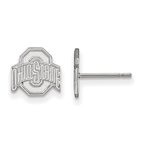14kw Ohio State U XS Buckeyes Logo Post Earrings