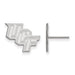 10k White Gold University of Central Florida U-C-F Small Post Earrings
