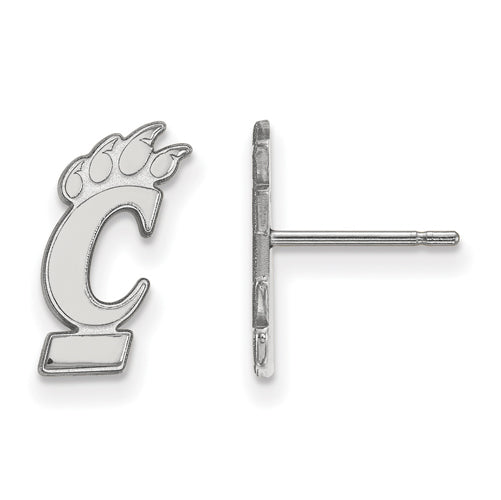 SS University of Cincinnati Small Bearcats Logo Post Earrings