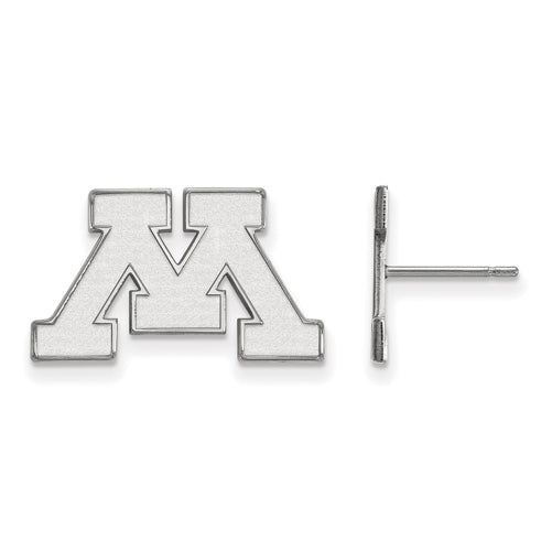 14kw University of Minnesota Small Post Letter M Earrings