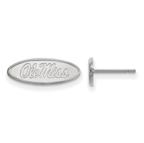 SS University  of Mississippi XS Post Oval Ole Miss Earrings