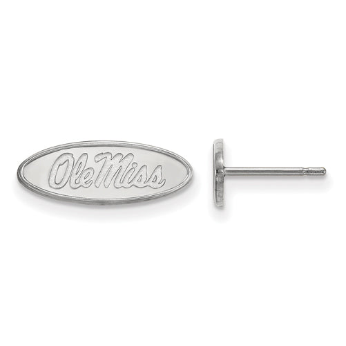 10kw University  of Mississippi XS Post Oval Ole Miss Earrings