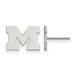 14kw University of Michigan XS Post Letter M Earrings