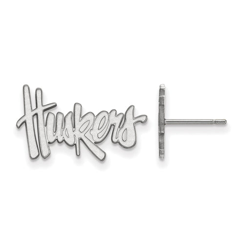 14kw University of Nebraska Small Post Huskers Earrings