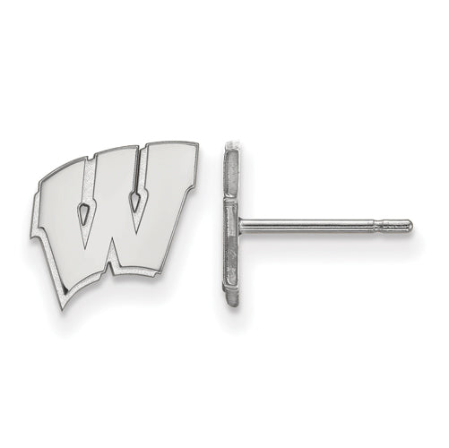10kw University of Wisconsin XS Letter W Post Earrings