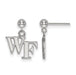 14kw Wake Forest University WF Dangle Ball Earrings