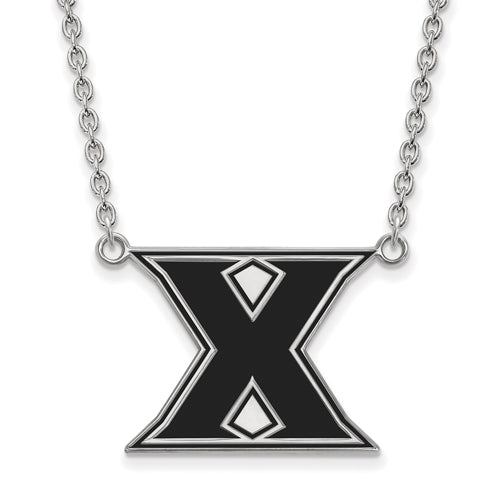 SS Xavier University Large Enameled Pendant w/Necklace