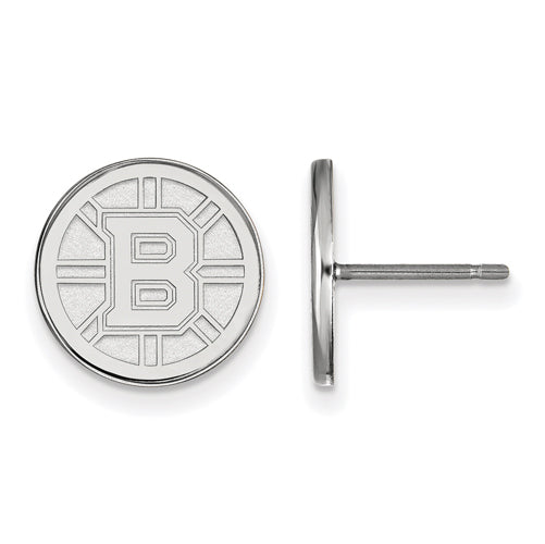 14kw NHL Boston Bruins Small Logo Post Earrings
