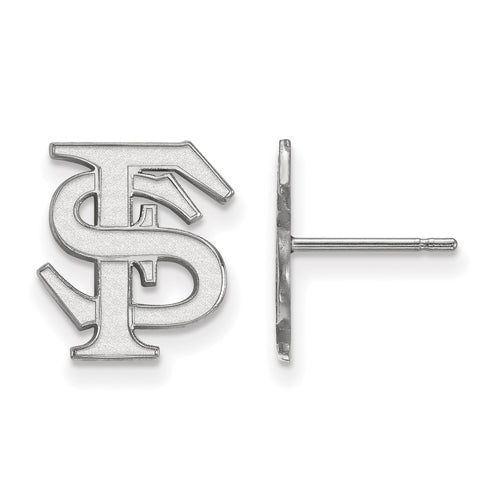 10kw Florida State University Small Post FS Earrings