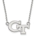 14kw Georgia Institute of Technology Small Pendant w/Necklace