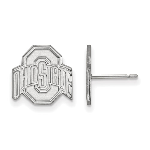 14kw Ohio State U Small Buckeyes Logo Post Earrings