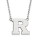SS Rutgers Large Pendant w/Necklace