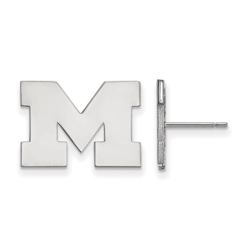 14kw University of Michigan Small Post Letter M Earrings
