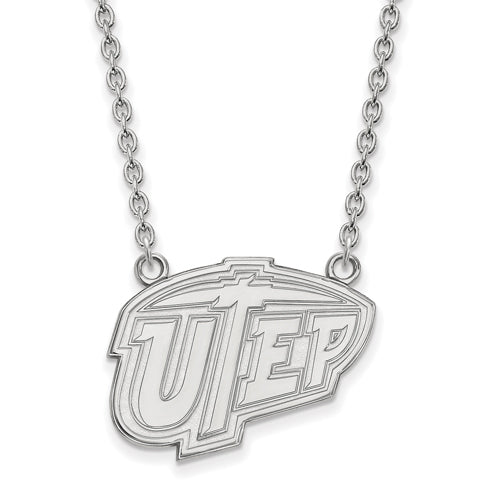 14kw The University of Texas at El Paso Large UTEP Pendant w/Necklace