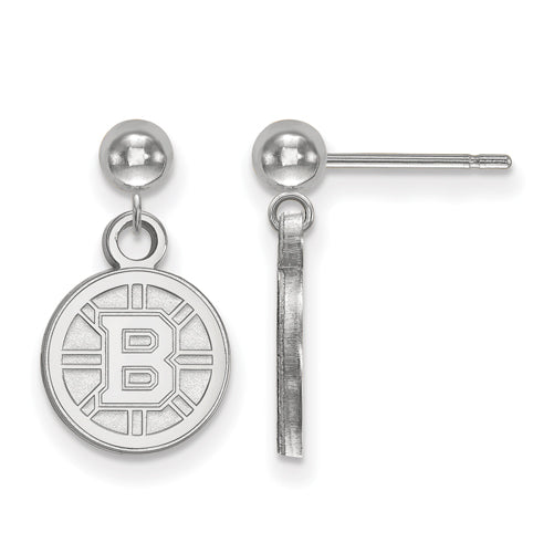 14kw NHL Boston Bruins Earrings Dangle Ball