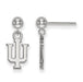 14kw Indiana University Earrings Dangle Ball