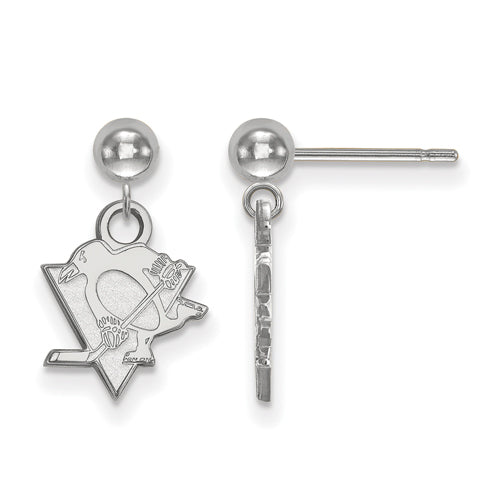 14kw NHL Pittsburgh Penguins Earrings Dangle Ball