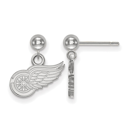 14kw NHL Detroit Red Wings Earrings Dangle Ball