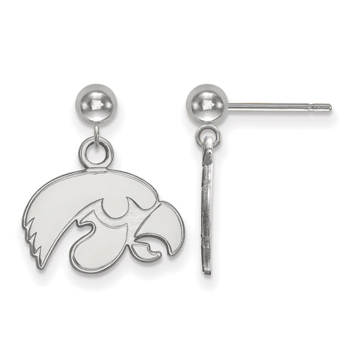 14kw University of Iowa Earrings Dangle Ball